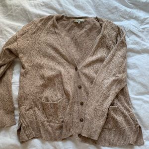 Tan Madewell cardigan